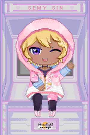 chibi doodle with complex background for @/semysin