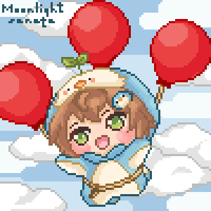 chibi doodle with simple bg for @/potatpengu